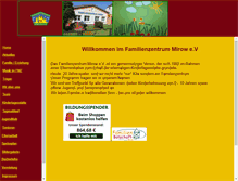 Tablet Screenshot of familienzentrum-mirow.de
